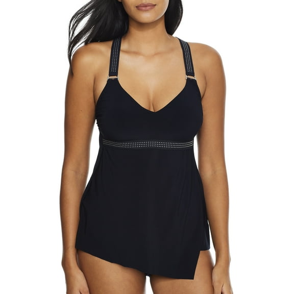 Magicsuit Women's Studded Tankini Top (12, Black)