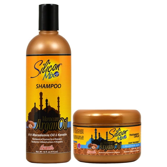 Silicon Mix Moroccan Shampoo 16oz   Leave in 8oz