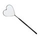 thumbnail image 1 of Unique Bargains 1 Pc Espejo de Pestañas con Patrón de Corazón de Acero Inoxidable Negro, 1 of 5