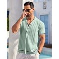 thumbnail image 2 of COOFANDY Button Up Knit Shirts for Men Casual Shirt Short Sleeve Button Down Shirt for Men, 2 of 6