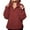 1#Wine, variant on Women's Quilted Pullover Puffer Jacket Oversized Button Long Sleeve Hooded Coats Winter Warm Lightweight Outwear Jacket Top with Pocket Khaki XXL 12