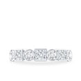 thumbnail image 4 of Rosec Jewels Moissanite Half Eternity Band for Women - Moissanite Bezel Set Ring - D-VS1 Quality Certified, 18K White Gold, US 9.50, 4 of 8