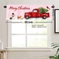 thumbnail image 3 of AshasdS Merry Christmas Red Truck Window Valance Curtain with Snowman and Dog for Home Kitchen Living Room Bedroom Bathroom Decor 54x18 inch, 3 of 5