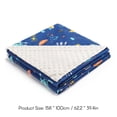 thumbnail image 2 of Manta de lunares para bebé insular de 62,2 x 39,4 pulgadas, de algodón suave y felpa, agradable para la piel, transpirable, unisex, para cama, cochecito, cuna, viaje, 2 of 9