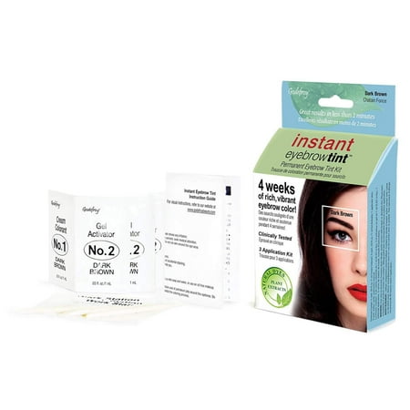 Instant Eyebrow Tint Botanicals 3 Applications Included, Dark Brown, It is a great alternative for individuals with sensitivities to traditional hair color. By (Best Hair Colour For Dark Eyebrows)