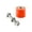 Orange, variant on LUOBENSTAR Off-Road Motorcycle Chain Guide Roller and Tensioner Wheel Replacement with Sealed Bearings and Bolts for Transmission System Stability, Red