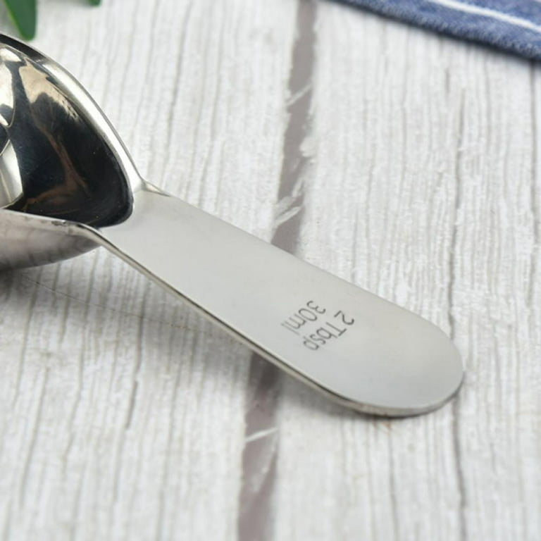 30ml Coffee Measuring Scoop 1/8 Cup Stainless Steel Tablespoon Large ZN