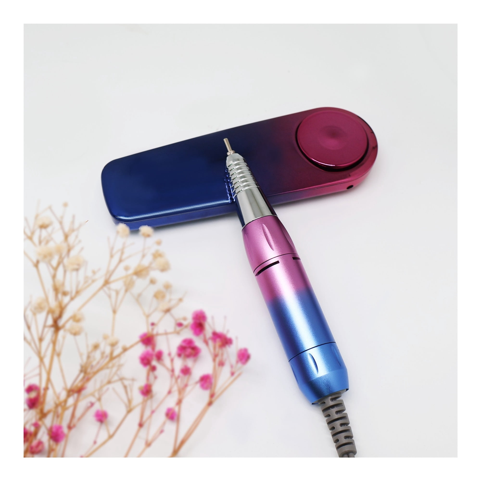 Portable Nail Drill Professional 35000 RPM, Rechargeable Electric Nail File Machine E File For Acrylic Nails Gel Polishing Removing, Cordless Efile With Bits Kit For Manicure Salon Home