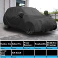 thumbnail image 4 of Unique Bargains Black Breathable Waterproof Car Cover w Mirror Pocket YXL(207inch Length), 4 of 7