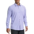 thumbnail image 4 of INSPIRE CHIC Men's Plaid Long Sleeved Button Down Business Wear Dress Shirts S Light Purple, 4 of 6