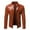 Brown, variant on Maoxin Mens Leather Jacket Men's Fashion Casual Solid Color Zipper Pockets Long Sleeve Hoodless Casual Outwear Leather Jacket Plus Size Wine S