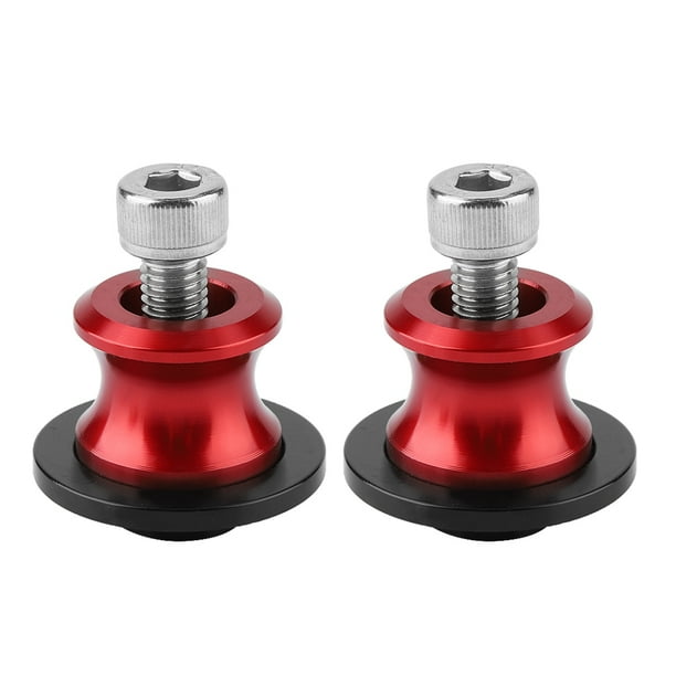 Bobinas de brazo oscilante, 2 piezas de 8 mm, carrete de brazo oscilante CNC para motocicleta, carretes de brazo oscilante para soporte trasero, ingeniería de precisión
