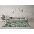 thumbnail image 3 of Ahgly Company Indoor Round Abstract Light Blue Contemporary Area Rugs, 8' Round, 3 of 4