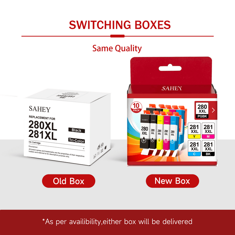 SAHEY 280XL 281XL Ink Cartridges Compatible with Canon Pixma SAHEY 280XL 281XL Ink Cartridges Compatible with Canon Pixma