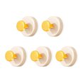 thumbnail image 1 of 5 ganchos de plástico con ventosa, sin taladro, con gran potencia de succión, desmontables y reutilizables, para baño, cocina, dormitorio, accesorios de almacenamiento., 1 of 8
