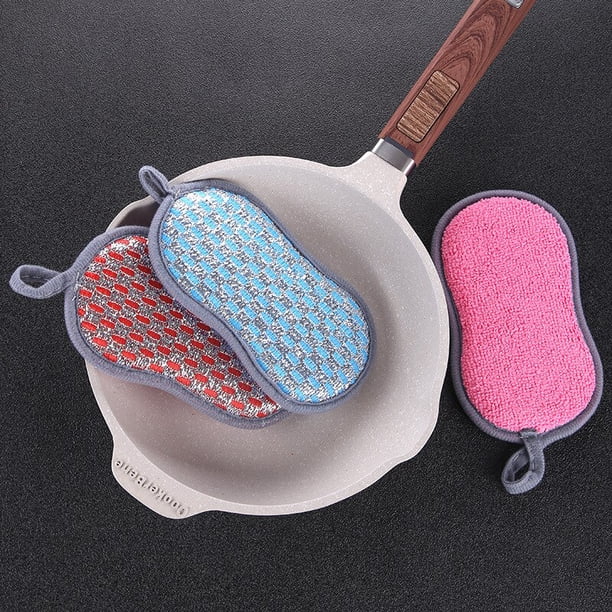 Trapos de limpieza de cocina, estropajos de esponja de nailon de doble cara, ollas y cuencos, descontaminación y lavado de platosAs shown7CHINA He Qiyong unisex