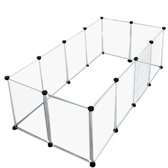 Pet Playpen Dog Exercise Pen Large Portable Dog Fence With Door 12