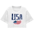 thumbnail image 3 of Women's E Independence Day USA Printed Casual Cropped Crew Neck Short Sleeve T Shirt Top for Women Womens Long Sleeve Layering Shirt Womens Medium Shirts Athletic Long Sleeve Shirt Women Workout Tops, 3 of 3
