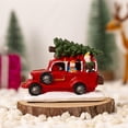 thumbnail image 3 of Milue Vintage Red Truck with Christmas Tree LED Lights Ornaments Home Tabletop Decor, 3 of 10