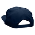 thumbnail image 3 of Round Smiley Face Patched Wool Blend Pro Style Snapback - Navy OSFM, 3 of 5