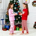 thumbnail image 7 of ELUTONG Girl's Christmas Pajamas，Kids Long Sleeve Santa Claus and Reindeer Sleepwear Sets for 2-12T, 7 of 7