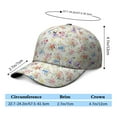thumbnail image 5 of Rustic Farmhouse Bloom Baseball Cap – Vintage Floral Dad Hat with Botanical Garden and Watercolor Artistic Pattern, Adjustable Snapback, 5 of 7