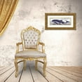 thumbnail image 3 of Babbitt, Gwendolyn 24x11 Gold Ornate Wood Framed with Double Matting Museum Art Print Titled - Whale on Cream II, 3 of 4