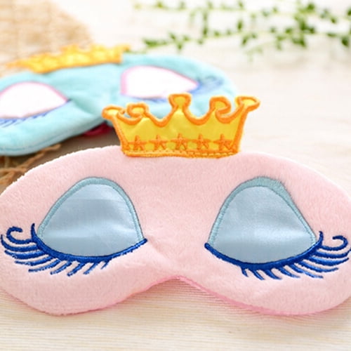 FaLX Cute Eyes Cover Princess Crown Style Travel Sleeping Blindfold Shade Eye Mask