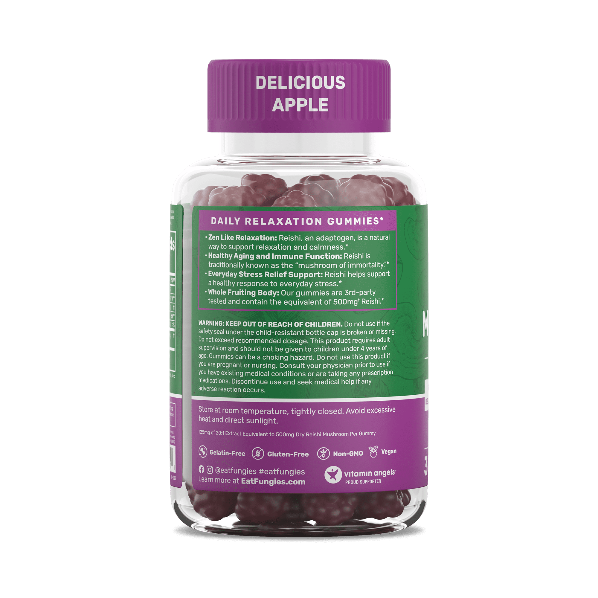 Fungies Reishi Mushroom Gummies, Supports Relaxation, Healthy Aging, Sleep, Supplement, 30 Count