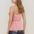 thumbnail image 5 of Women's Plus Size Camisole with Built-in Bra, Sexy V Neck Padded Tank Top, Adjustable Strap Cami Undershirt, Soft Sleepwear Layering Vest, 5 of 6