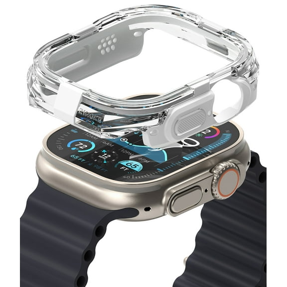 Ringke Fusion Bumper for Apple Watch Ultra 2 / 1 Case, Frame Bumper Protection Double Layered PC TPU Transparent Color Watch Case - White
