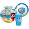 He Loves Me Jonah 3 Piece Mealtime & Dinnerware Kids Gift Set BPA Free