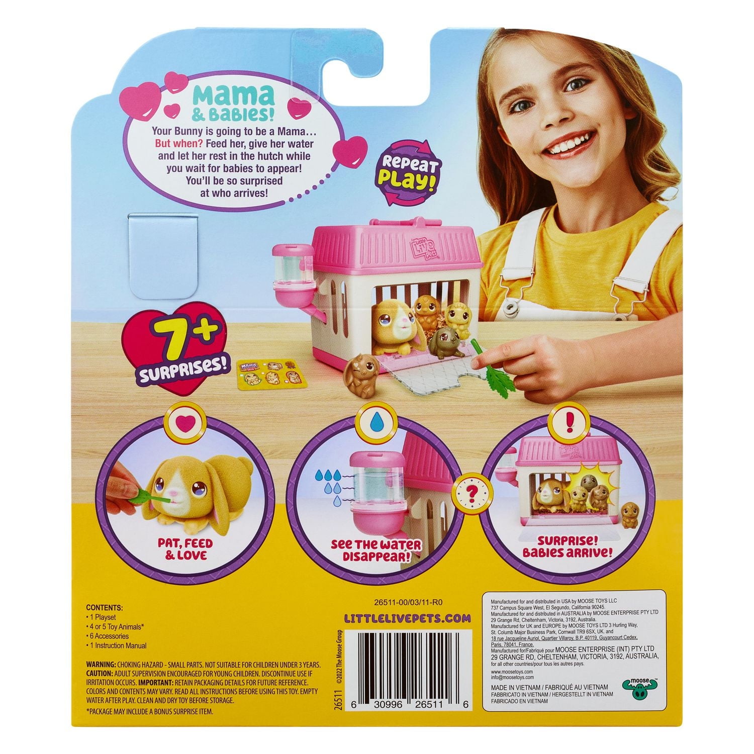 LITTLE LIVE PETS MINI-ENSEMBLE DE JEU MAMA SURPRISE PETIT LAPIN