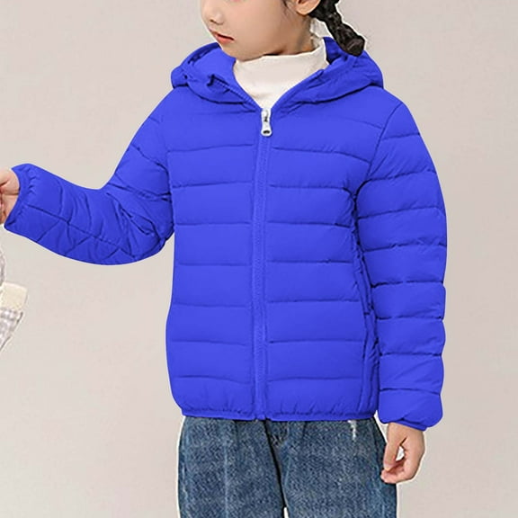 AUNVITO 2025 Trendy 3-16 Years Children's Fashion Solid Color Lightweight Down Cotton Jacket Long Sleeved Hooded Casual Jacket/jacket