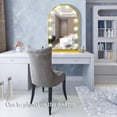 thumbnail image 2 of Gold Arch Hollywood Vanity Mirror with Lights Dimmable 3Color 12 Bulbs Hollywood Vanity Lighted Mirror for Bedroom Wall Detachable Base Stand X10 Magnifying Arch Vanity Makeup Desk Table Mirror, 2 of 7