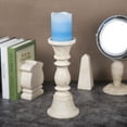 thumbnail image 3 of Creative Home 74682 Natural Champagne Marble 11" Height Pillar Candle Holder, 4-3/4" Diam. x H, Beige, 3 of 3
