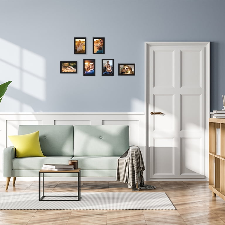 HORLIMER, Magnetic Picture Frame, 4x6, Pack of 12 Black PVC