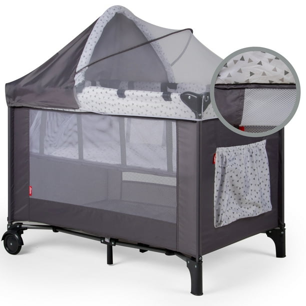 Cuna Corral D´Bebé Love & Care Gris