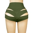 thumbnail image 5 of Endives Womens Fitness Short Stretch Hollow out Elastic High Waist Casual Shorts Hot Short Sport Yoga Short, 5 of 5