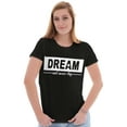 thumbnail image 3 of Motivational Dream and Never Stop Womens Slim Fit Graphic Tee Brisco Brands S, 3 of 5