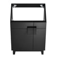 thumbnail image 5 of Vanity Cabinet (Sink not included), Black, Melamine Wood , Hotel Bedroom Bathroom, Modern Contemporary HB36063, 5 of 9