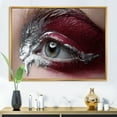 thumbnail image 2 of Close Up of A Woman Eye With Red Makeup On 32 in x 24 in Framed Painting Canvas Art Print, by Designart, 2 of 5