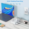 thumbnail image 4 of 10-in-1 Power Strip Surge Protector, 6 Outlets & 4 USB Ports (2 USB-C), Flat Plug Extension Cord for Dorm Room, 4 of 9