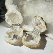 Crystal Geode Box, Valentines Day Unique Box For Proposal and Wedding, Agate Natural Geode Jewelry Box R