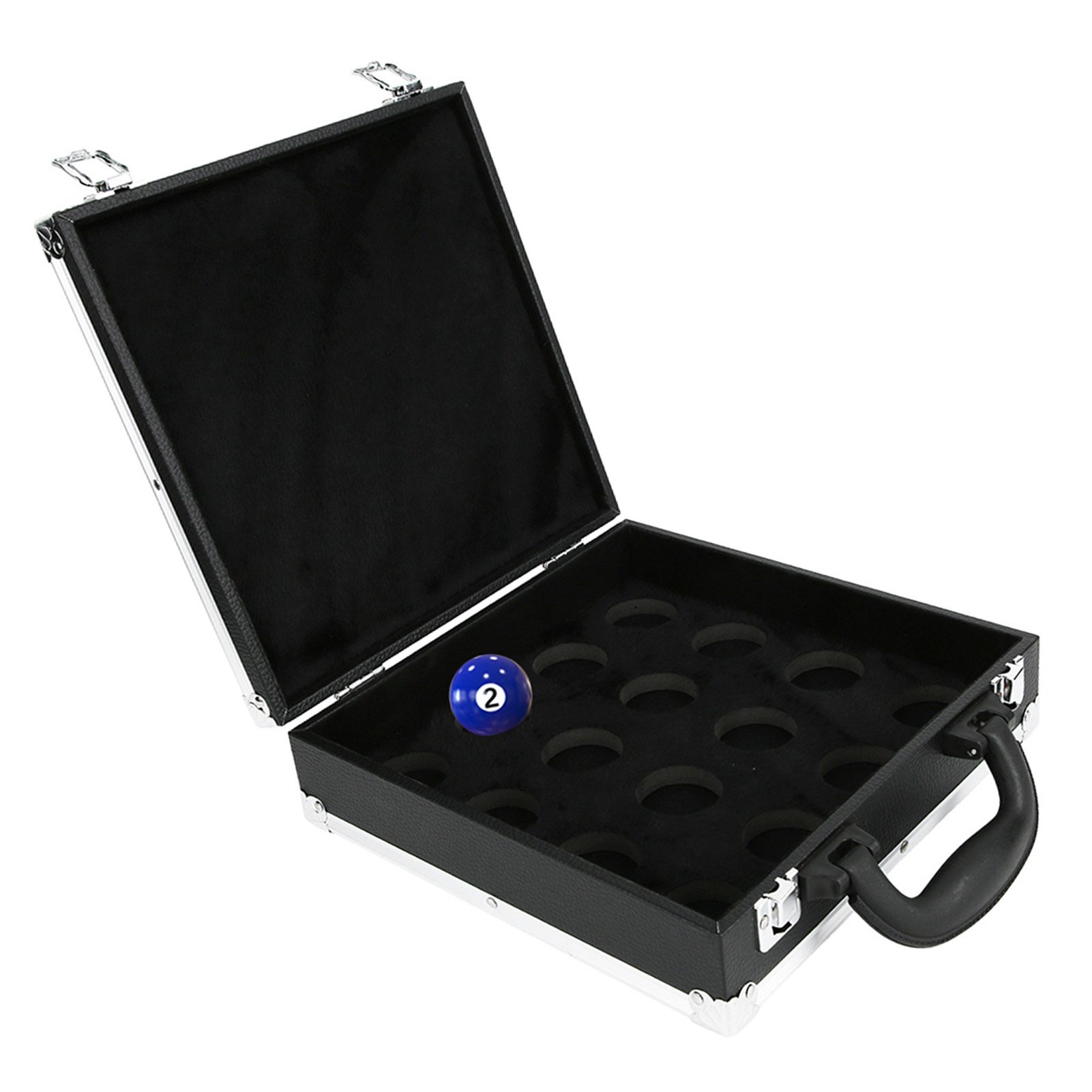 NFTIGB Snooker Billiard Balls Storage Box Pool Carrying Case Accessory with Carry Handle, Durable Organizer for 16 Balls, Professional Billiards Training Equipment, 11.81 inches / 30 cm Length