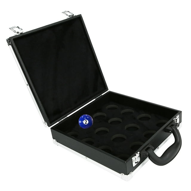 Snooker Billiard Balls Storage Box Pool Carrying Case Accessory with Carry Handle,
