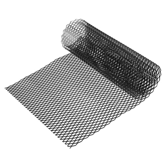 Malla para parrilla de automóvil 40x13 pulgadas Agujero rómbico Unique Bargains negro