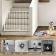 thumbnail image 3 of Baby Gate, Caveen 29.5-46" Wide Baby Safety Gate for Stairs, Age Group 6 to 36 Months,White, 3 of 10