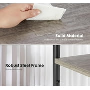 3-Tier End Table, Side Table with Open Shelves, Bedside Table for LivingRoom Bedroom Bathroom, Easy Assembly, Gray