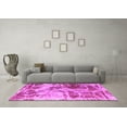 thumbnail image 3 of Ahgly Company Indoor Square Abstract Pink Modern Area Rugs, 6' Square, 3 of 4